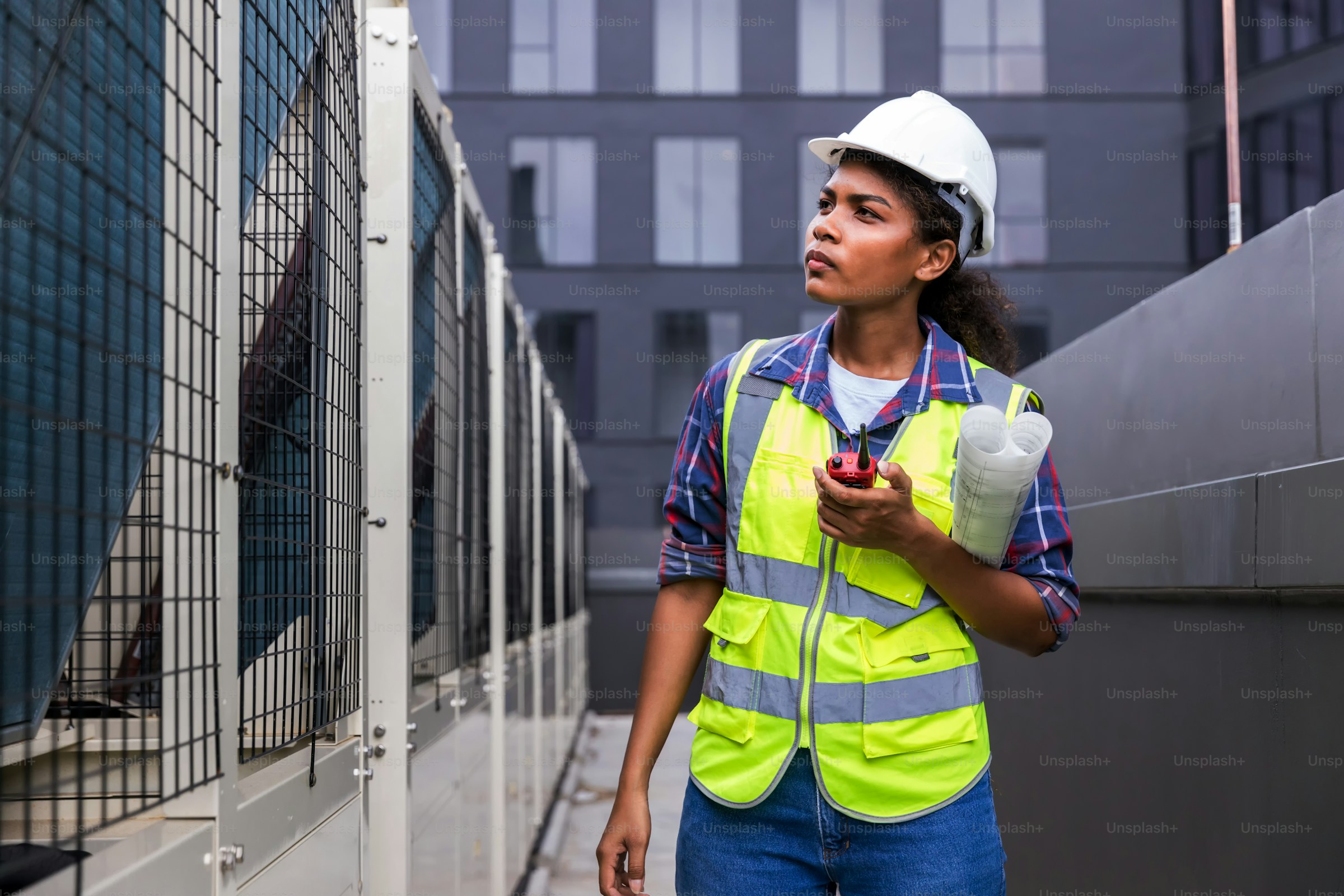 AES engineer conducting a site inspection
